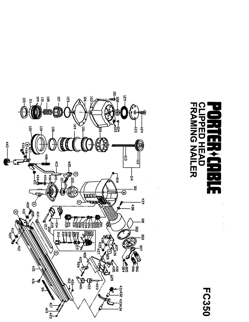 Porter Cable Fc350 Nail Gun Parts - NailsTip